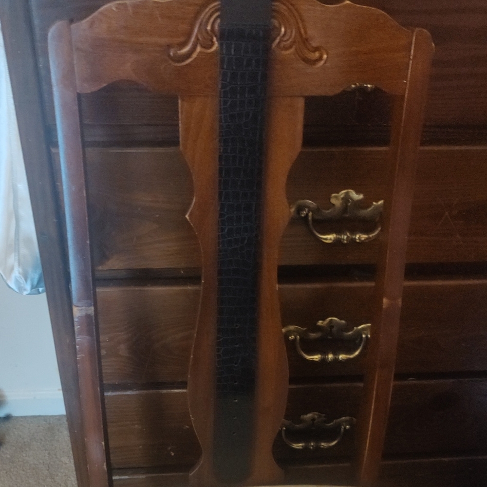 Black Crocodile Pattern Belt